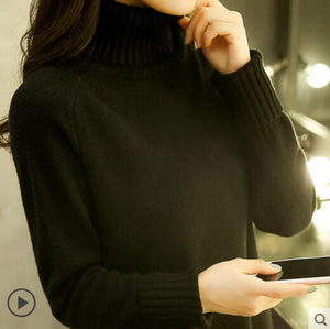 Autumn Winter Women Turtleneck Sweater Pullover Ladies Shirt Slim Casual Tops Warm Clothing Female Knitted Sweater High quality