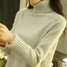 Load image into Gallery viewer, Autumn Winter Women Turtleneck Sweater Pullover Ladies Shirt Slim Casual Tops Warm Clothing Female Knitted Sweater High quality