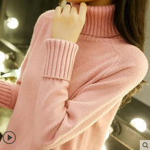 Load image into Gallery viewer, Autumn Winter Women Turtleneck Sweater Pullover Ladies Shirt Slim Casual Tops Warm Clothing Female Knitted Sweater High quality
