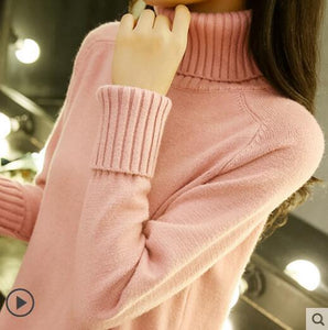 Autumn Winter Women Turtleneck Sweater Pullover Ladies Shirt Slim Casual Tops Warm Clothing Female Knitted Sweater High quality