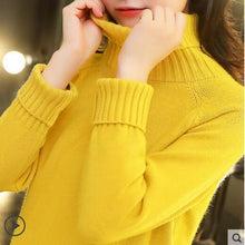 Load image into Gallery viewer, Autumn Winter Women Turtleneck Sweater Pullover Ladies Shirt Slim Casual Tops Warm Clothing Female Knitted Sweater High quality