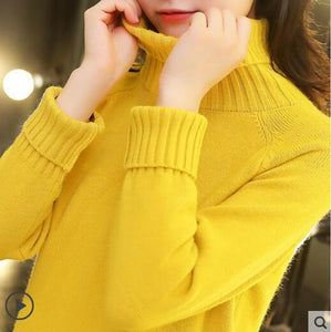 Autumn Winter Women Turtleneck Sweater Pullover Ladies Shirt Slim Casual Tops Warm Clothing Female Knitted Sweater High quality