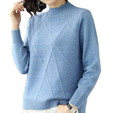 Load image into Gallery viewer, Women Button Color Matching Knit Short Hollow Long Sleeve Casual Warm Loose Sweater New Arrival