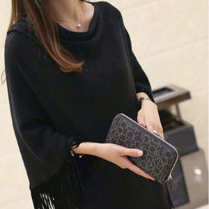 New Women Ladies Cape Coat Poncho Bohemian Striped Coat Winter Warm Tassel Shawls Poncho Knitted Shawl Cardigans Sweater Fashion