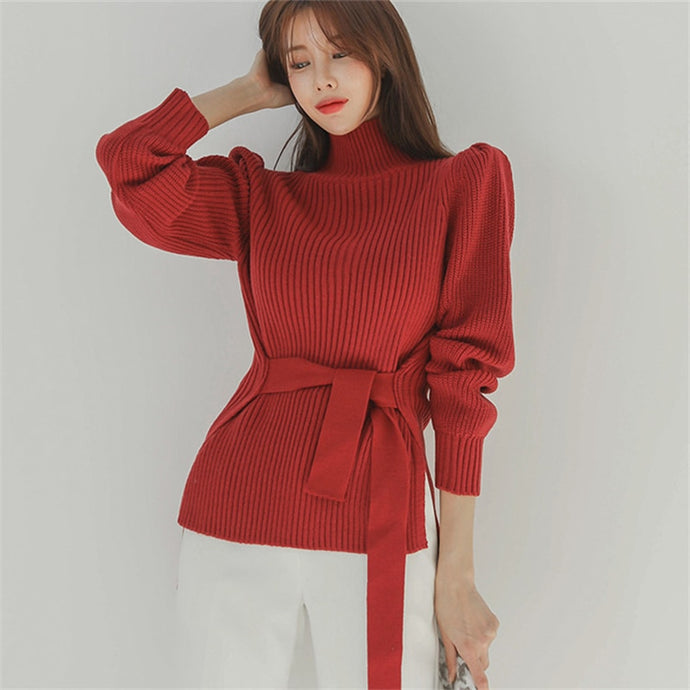 2020 Autumn Winter Women Pullovers And Sweaters Knitted Elasticity Casual Jumper Fashion Turtleneck Warm Female Sweater