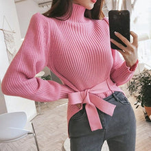 Load image into Gallery viewer, 2020 Autumn Winter Women Pullovers And Sweaters Knitted Elasticity Casual Jumper Fashion Turtleneck Warm Female Sweater