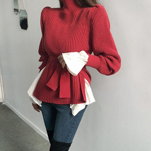 2020 Autumn Winter Women Pullovers And Sweaters Knitted Elasticity Casual Jumper Fashion Turtleneck Warm Female Sweater