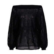 Load image into Gallery viewer, Womens Sweater Slash Neck Off Shoulder Knitted Pullover Spring Autumn Sweaters Loose Ladies Jumper 2019 New Arrival Knitwear