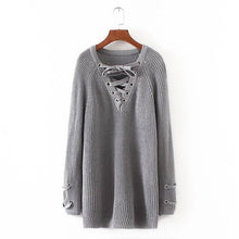 Load image into Gallery viewer, Vodiu Winter Woman Sweater Female Women Pullover Knitwear Jumper Long Sleeve V Neck Slim Solid Fashion Casual 2017 New Hot Sale