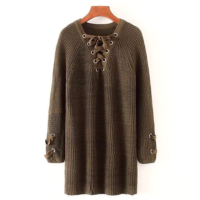 Vodiu Winter Woman Sweater Female Women Pullover Knitwear Jumper Long Sleeve V Neck Slim Solid Fashion Casual 2017 New Hot Sale