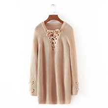 Load image into Gallery viewer, Vodiu Winter Woman Sweater Female Women Pullover Knitwear Jumper Long Sleeve V Neck Slim Solid Fashion Casual 2017 New Hot Sale