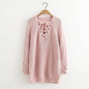 Vodiu Winter Woman Sweater Female Women Pullover Knitwear Jumper Long Sleeve V Neck Slim Solid Fashion Casual 2017 New Hot Sale