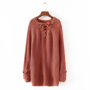 Vodiu Winter Woman Sweater Female Women Pullover Knitwear Jumper Long Sleeve V Neck Slim Solid Fashion Casual 2017 New Hot Sale
