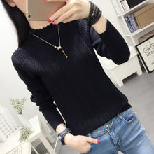Load image into Gallery viewer, Winter Sweater Women 2018New Fashion Half-Turtleneck Knitted Pullover Slim Large Size Knit Bottom Shirt Women Clothing IOQRCJV 8