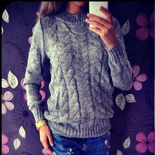 Load image into Gallery viewer, High Quality Fashion Casual Women&#39;s Clothing Female Solid Color O-Neck Long Sleeved Knitted Sweater Women Soft Pullovers