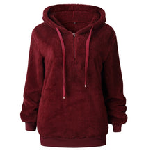 Load image into Gallery viewer, Fleece Womens Sweaters 2018 Winter Autumn Hooded Pullover Women Sweater Women Hooded Sweatershirt Women Tops Pull Femme jumper