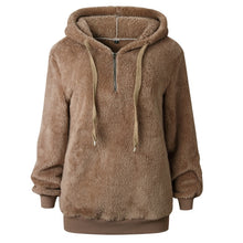 Load image into Gallery viewer, Fleece Womens Sweaters 2018 Winter Autumn Hooded Pullover Women Sweater Women Hooded Sweatershirt Women Tops Pull Femme jumper