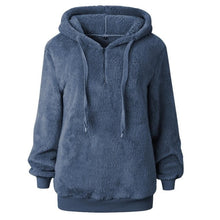 Load image into Gallery viewer, Fleece Womens Sweaters 2018 Winter Autumn Hooded Pullover Women Sweater Women Hooded Sweatershirt Women Tops Pull Femme jumper