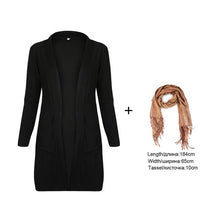 Load image into Gallery viewer, Cardigan Women Long Sleeve New Female Elegant Pocket Knitted Outerwear Sweater High Quality