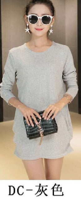 Wool 2018 autumn winter Fashion Women long sleeve Loose casual pullovers sweater casual top tunic pullover purple clothing