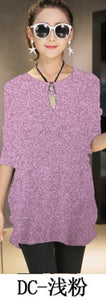 Wool 2018 autumn winter Fashion Women long sleeve Loose casual pullovers sweater casual top tunic pullover purple clothing