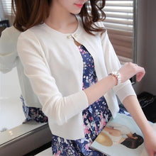 Load image into Gallery viewer, 2019 Spring autumn sweater cardigan dress sunscreen shawl thin coat a long sleeved sweater sweater girl summer air conditioning