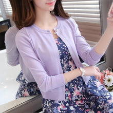 Load image into Gallery viewer, 2019 Spring autumn sweater cardigan dress sunscreen shawl thin coat a long sleeved sweater sweater girl summer air conditioning