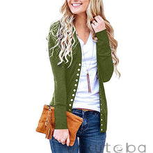 Load image into Gallery viewer, 2018 Fashion Autumn Winter Women Casual Long Sleeve Knitted Cardigans New Ladies Button Sweaters Plus Size S-2XL