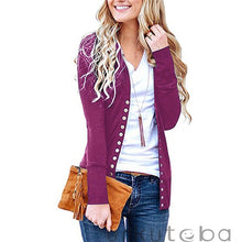 Load image into Gallery viewer, 2018 Fashion Autumn Winter Women Casual Long Sleeve Knitted Cardigans New Ladies Button Sweaters Plus Size S-2XL
