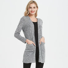 Load image into Gallery viewer, Cardigan Women Long Sleeve New Female Elegant Pocket Knitted Outerwear Sweater High Quality